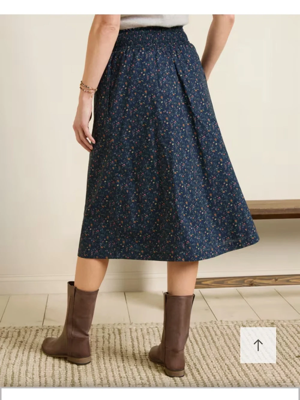 Garnet Hill Organic cotton Navy Blue Pockets Sz M - Picture 3 of 11